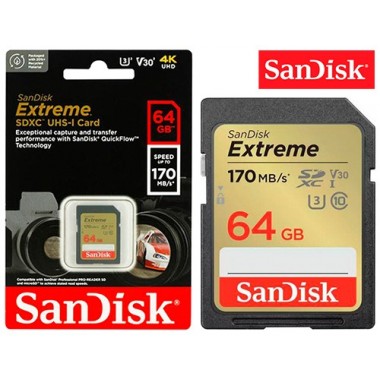 SanDisk SDXC Extreme 64Go...
