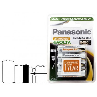 PANASONIC 4 ACCUS LR6 NIMH...